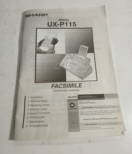 Telefono fax sharp p115 - telefono, ux-p115